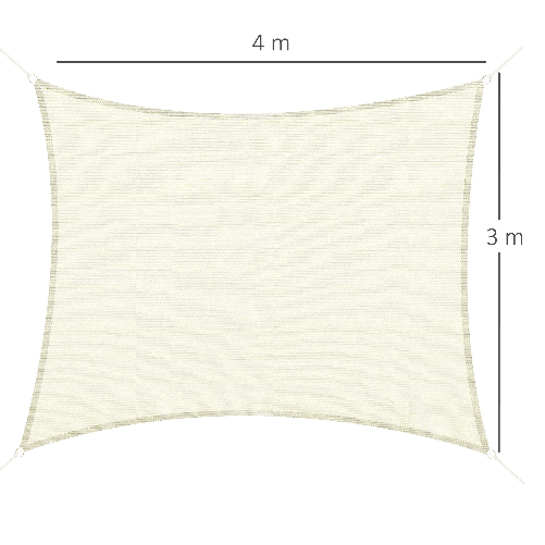 Outsunny-Vela-da-giardino-Rettangolare-in-HDPE-Crema-3x4m