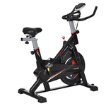 HOMCOM-Cyclette-per-Allenamento-Cardio-Trainer-con-Monitor-LCD-in-Acciaio---Nero