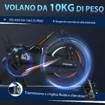 HOMCOM-Cyclette-per-Allenamento-Cardio-Trainer-con-Monitor-LCD-in-Acciaio---Nero