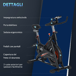 HOMCOM-Cyclette-per-Allenamento-Cardio-Trainer-con-Monitor-LCD-in-Acciaio---Nero