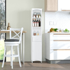 HOMCOM-Mobiletto-a-Colonna-Bagno-Salvaspazio-in-MDF-Bianco-Armadietto-Bagno-Multifunzione-per-Camera-con-3-Ripiani-34x24x170cm