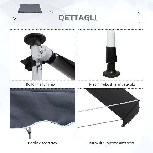 Outsunny-Tenda-da-Sole-3x1-5-m-a-Bracci-con-Manovella-Struttura-Telescopica-in-Metallo-e-Parasole-in-Poliestere