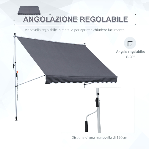 Outsunny-Tenda-da-Sole-3x1-5-m-a-Bracci-con-Manovella-Struttura-Telescopica-in-Metallo-e-Parasole-in-Poliestere