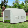 Outsunny-Serra-a-Tunnel-per-Orto-3x2x2m-con-Copertura-in-PE-2-Porte-e-Struttura-in-Acciaio-Bianco