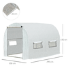 Outsunny-Serra-a-Tunnel-per-Orto-3x2x2m-con-Copertura-in-PE-2-Porte-e-Struttura-in-Acciaio-Bianco