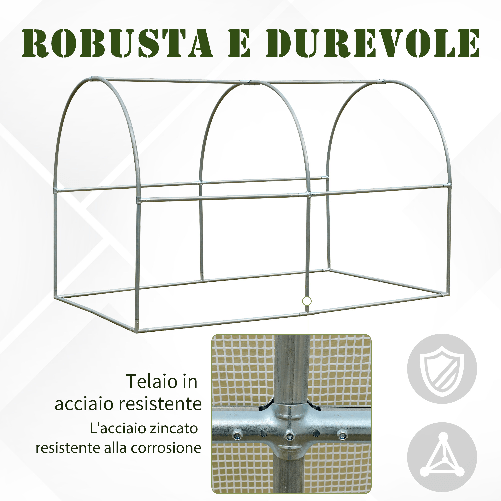Outsunny-Serra-a-Tunnel-per-Orto-3x2x2m-con-Copertura-in-PE-2-Porte-e-Struttura-in-Acciaio-Bianco