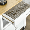 HOMCOM-Carrello-Cucina-con-Cassetto-Armadietto-e-Scaffale-Carrellino-Portavivande-con-Piano-in-Bambu-e-4-Ruote-Bianco