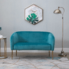 HOMCOM-Divano-2-Posti-Seduta-Imbottita-Schienale-e-Braccioli-Arredamento-Soggiorno-Sala-Ufficio-Verde-124x73x76cm