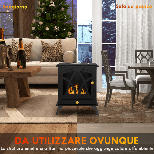 HOMCOM-Camino-a-Bioetanolo-da-Terra-con-Bruciatore-da-1-2L-e-Copertura-25--45x28x54cm-Nero