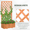 Outsunny-Fioriera-da-Esterno-in-Legno-con-Spalliera-a-Griglia-per-Rampicanti