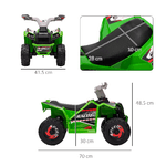 HOMCOM-Quad-per-Bambini-18-36-Mesi-in-PP-e-Metallo-Velocita-max-2-5-km-h-70x41-5x48-5-cm-Verde-Grigio-e-Nero