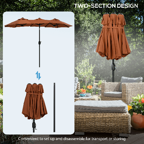 Outsunny-Ombrellone-da-Giardino-Doppio-Inclinabile-con-Apertura-a-Manovella-285x147x227cm-Rosso