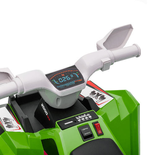 HOMCOM-Quad-per-Bambini-18-36-Mesi-in-PP-e-Metallo-Velocita-max-2-5-km-h-70x41-5x48-5-cm-Verde-Grigio-e-Nero