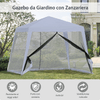 Outsunny-Gazebo-da-Giardino-3x3m-con-Zanzariera-Copertura-in-Poliestere-e-Struttura-in-Metallo-Grigio