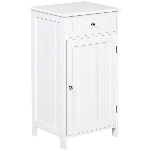 kleankin-Mobiletto-da-Bagno-con-Anta-e-Cassetto-Bianco-43-x-34-x-77cm