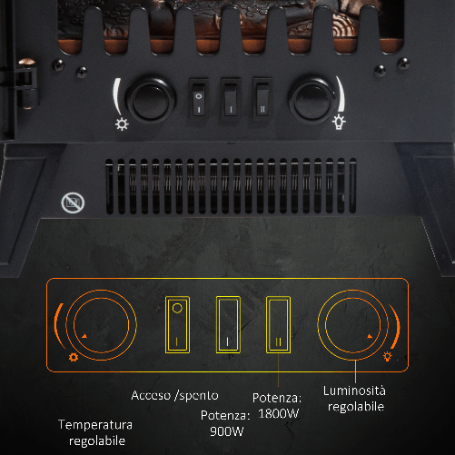 HOMCOM-Camino-Elettrico-da-Terra-con-Effetto-Fiamma-Regolabile--900W-1800W-Nero-36x25-5x41-5cm