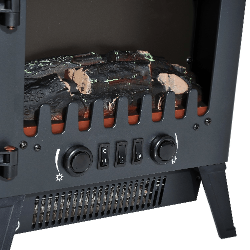 HOMCOM-Camino-Elettrico-da-Terra-con-Effetto-Fiamma-Regolabile--900W-1800W-Nero-36x25-5x41-5cm