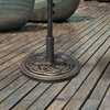 Outsunny-Base-per-Ombrellone-Rotonda-da-12kg-in-Resina-con-Decorazione-per-Pali-da-38mm-e-48mm--45x33cm-Bronzo