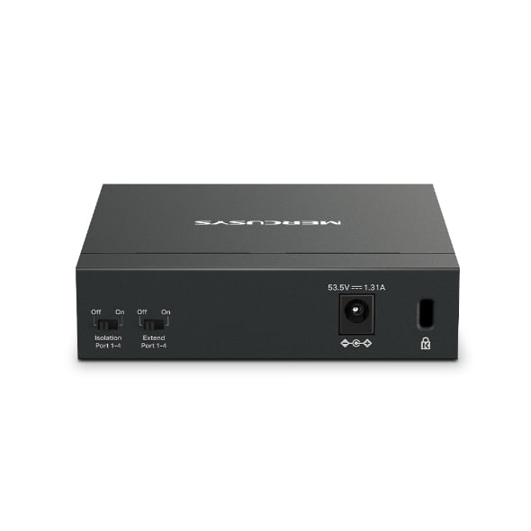 Mercusys-MS105GP-switch-di-rete-Gigabit-Ethernet--10-100-1000--Supporto-Power-over-Ethernet--PoE--Nero