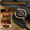 HOMCOM-Griglia-Elettrica-1600W-Antiaderente-con-2-Piastre-Temperatura-90-200--e-Vassoio-Raccogli-grasso