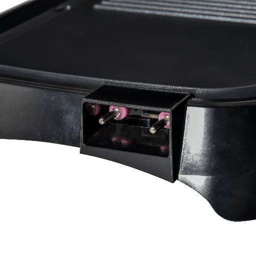 HOMCOM-Griglia-Elettrica-1600W-Antiaderente-con-2-Piastre-Temperatura-90-200--e-Vassoio-Raccogli-grasso