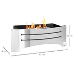 HOMCOM-Camino-Bioetanolo-in-Acciaio-Inox-3h-di-Combustione-con-Serbatoio-1-5L-e-Copertura-25m--45x18x17-cm-Argento