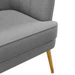 HOMCOM-Poltrona-in-Velluto-Imbottita-con-Gambe-Dorate-in-Poliestere-e-Acciaio-71x72x75cm-Grigio