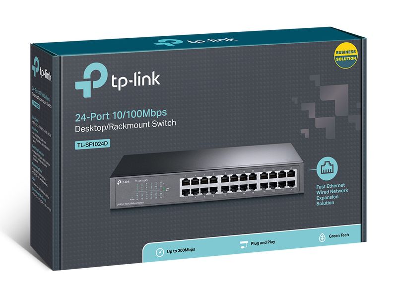 TP-Link-TL-SF1024D-switch-di-rete-Non-gestito-Fast-Ethernet--10-100--Nero