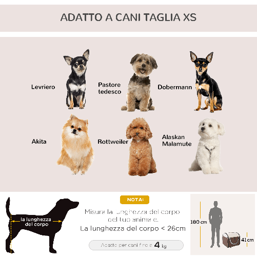 PawHut-Trasportino-Gabbia-da-Trasporto-per-Cani-Gatti-e-Animali-Domestici-Pieghevole-46x36x41cm-caffe