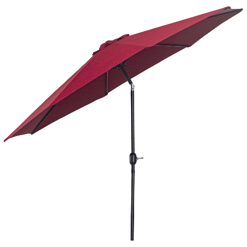 Outsunny-Ombrellone-da-Giardino-3x2-5-m-Inclinabile-con-Palo-Smontabile-in-Metallo-e-Poliestere-Rosso-Scuro