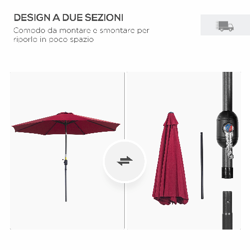 Outsunny-Ombrellone-da-Giardino-3x2-5-m-Inclinabile-con-Palo-Smontabile-in-Metallo-e-Poliestere-Rosso-Scuro