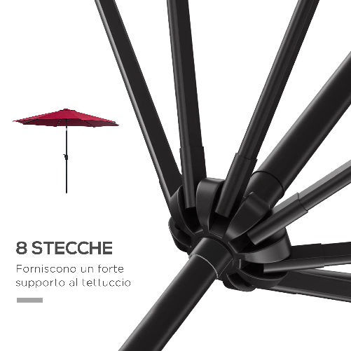 Outsunny-Ombrellone-da-Giardino-3x2-5-m-Inclinabile-con-Palo-Smontabile-in-Metallo-e-Poliestere-Rosso-Scuro