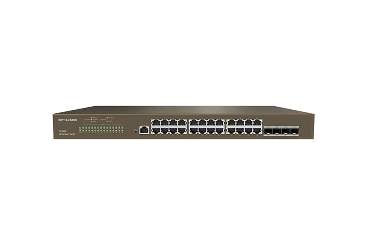 IP-COM-Networks-G3328F-switch-di-rete-Gestito-L2-Gigabit-Ethernet--10-100-1000--1U-Nero