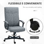 Vinsetto-Sedia-da-Ufficio-Girevole-con-Funzione-Dondolo-e-Altezza-Regolabile-65x72x102-112-5cm-Grigio