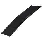 PawHut Rampa per Cani Pieghevole con Superficie Antiscivolo in MDF e Alluminio, 158x43.5x2.5 cm, Nero