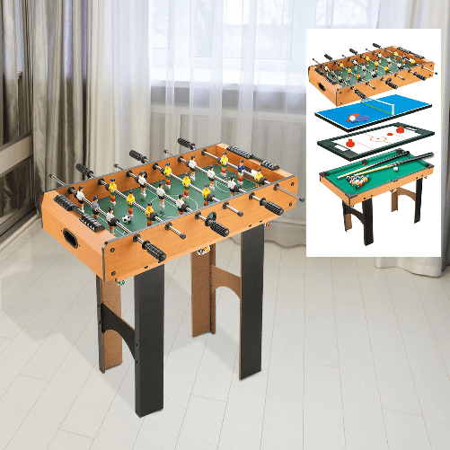 HOMCOM-Tavolo-Multi-gioco-4-in-1-con-Calcio-Balilla-Hockey-da-Tavolo-Ping-Pong-e-Biliardo-in-Legno-MDF-87-x-43-x-73cm