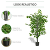HOMCOM-Pianta-Artificiale-di-Ficus-Alta-135cm-con-Vaso-per-Interno-ed-Esterno-Verde