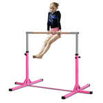 HOMCOM-Sbarra-per-Ginnastica-Artistica-o-Danza-Classica-Regolabile-in-Altezza--92-150-cm--per-Bambini-Max--75-kg-Rosa