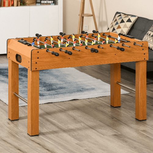 HOMCOM-Calcio-Balilla-Professionale-per-Adulti-e-Bambini-in-MDF-Tavolo-da-Biliardo-Billiardino-con-2-Palline-Segnapunti-e-22-Giocatori-122x61x80-7cm