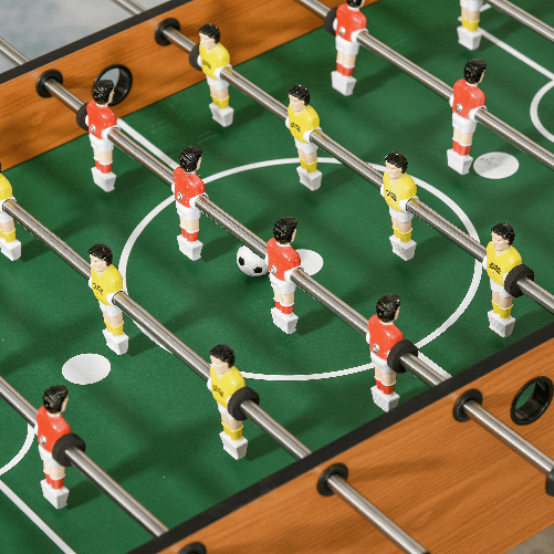 HOMCOM-Calcio-Balilla-Professionale-per-Adulti-e-Bambini-in-MDF-Tavolo-da-Biliardo-Billiardino-con-2-Palline-Segnapunti-e-22-Giocatori-122x61x80-7cm