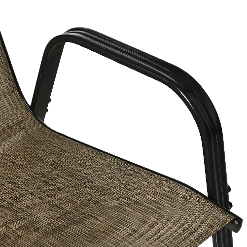 Outsunny-Sedie-da-Giardino-Set-6-Pezzi-Sedie-da-Esterno-Impilabili-in-Metallo-e-Tessuto-Traspirante-Marrone