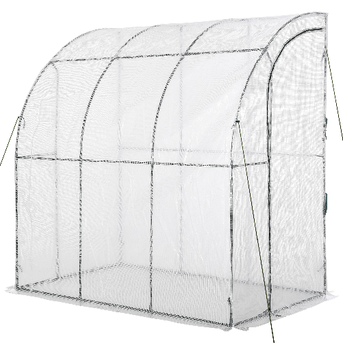 Outsunny-Serra-da-Giardino-con-Copertura-in-PE-anti-UV-e-Porta-Avvolgibile-214x118x212cm