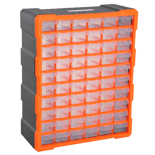 DURHAND-Cassettiera-Box-per-Accessori-Minuteria-Arancione-38x16x47-5cm