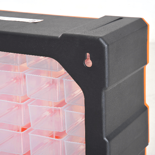 DURHAND-Cassettiera-Box-per-Accessori-Minuteria-Arancione-38x16x47-5cm