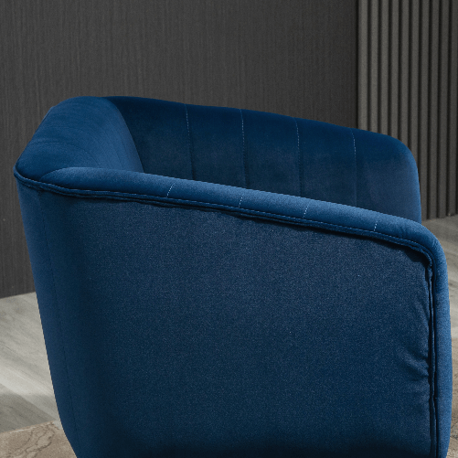 HOMCOM-Poltroncina-Moderna-Stile-Nordico-Copertura-Velluto-e-Gambe-in-Legno-Blu