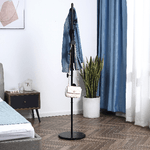 HOMCOM-Appendiabiti-da-Terra-con-8-Ganci-Attaccapanni-per-Ingresso-e-Camera-da-Letto-in-Acciaio-con-Base-in-Marmo-35x35x170cm-Nero