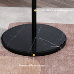 HOMCOM-Appendiabiti-da-Terra-con-8-Ganci-Attaccapanni-per-Ingresso-e-Camera-da-Letto-in-Acciaio-con-Base-in-Marmo-35x35x170cm-Nero