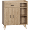 HOMCOM-Credenza-Moderna-Multiuso-con-Armadietto-e-Cassetto-in-Legno-80x30x96-5cm