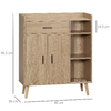 HOMCOM-Credenza-Moderna-Multiuso-con-Armadietto-e-Cassetto-in-Legno-80x30x96-5cm