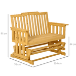 Outsunny-Panchina-a-Dondolo-da-Giardino-e-Terrazza-per-2-Persone-con-Braccioli-124x76x95cm-Legno-Naturale